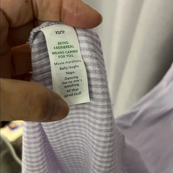 Aerie Soft Lilac gingham Maxi Dress - Picture 10 of 12